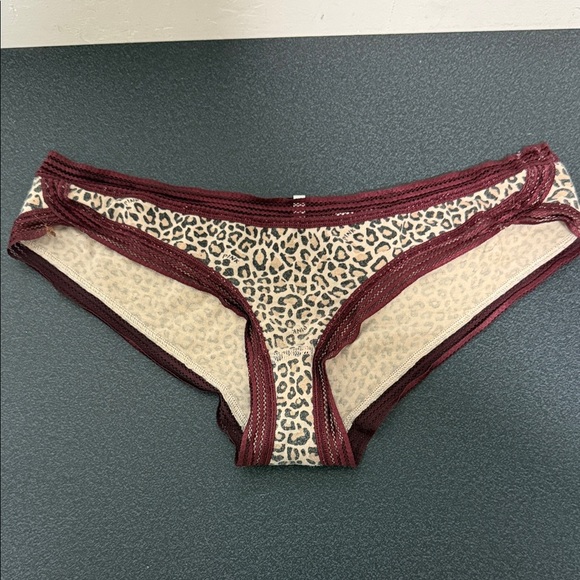 Leopard Print and Burgundy Lace Panties 2014 - Picture 1 of 2